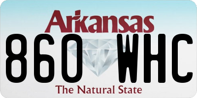 AR license plate 860WHC