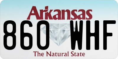 AR license plate 860WHF