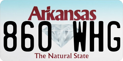 AR license plate 860WHG