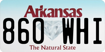 AR license plate 860WHI