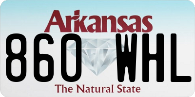 AR license plate 860WHL