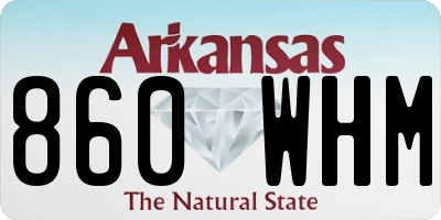 AR license plate 860WHM