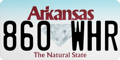 AR license plate 860WHR