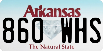 AR license plate 860WHS