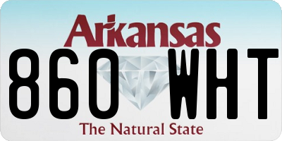 AR license plate 860WHT