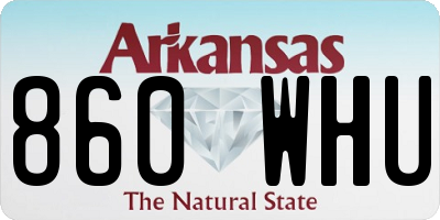 AR license plate 860WHU