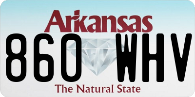 AR license plate 860WHV