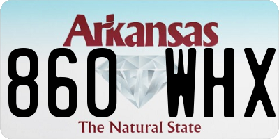 AR license plate 860WHX