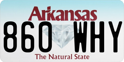 AR license plate 860WHY