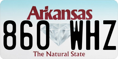AR license plate 860WHZ