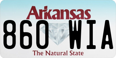 AR license plate 860WIA