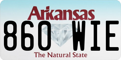 AR license plate 860WIE