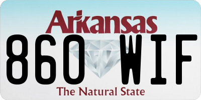 AR license plate 860WIF