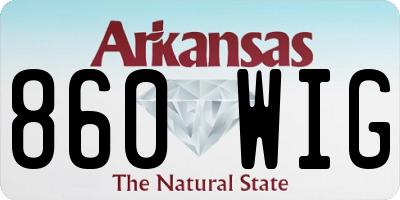 AR license plate 860WIG