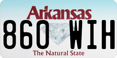 AR license plate 860WIH