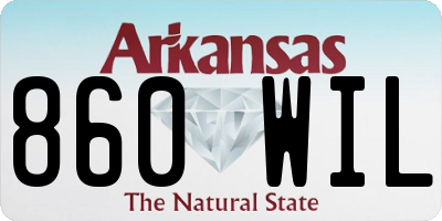 AR license plate 860WIL