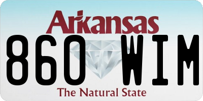 AR license plate 860WIM