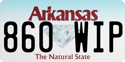 AR license plate 860WIP
