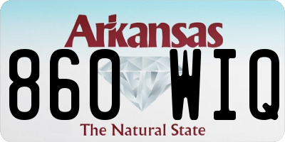 AR license plate 860WIQ