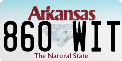 AR license plate 860WIT