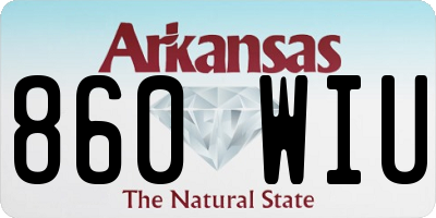 AR license plate 860WIU