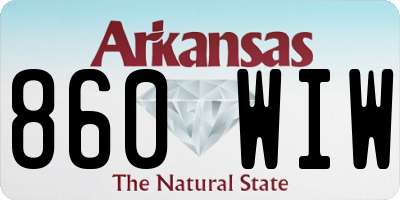 AR license plate 860WIW