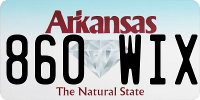 AR license plate 860WIX