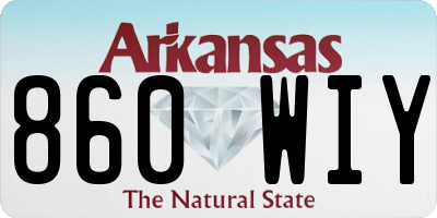 AR license plate 860WIY