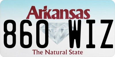 AR license plate 860WIZ