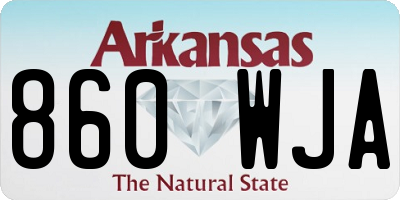 AR license plate 860WJA