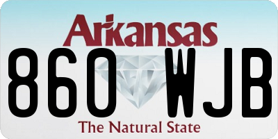AR license plate 860WJB