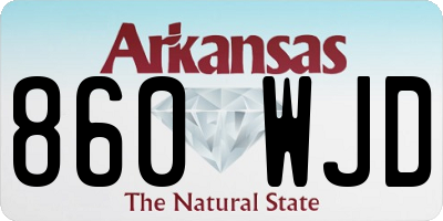 AR license plate 860WJD