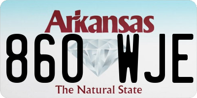 AR license plate 860WJE