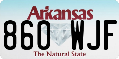 AR license plate 860WJF