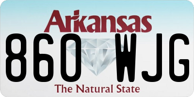 AR license plate 860WJG