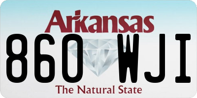AR license plate 860WJI