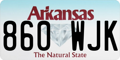 AR license plate 860WJK