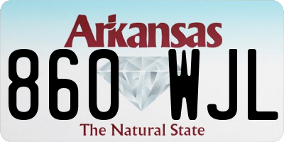 AR license plate 860WJL