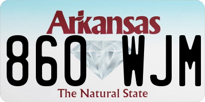 AR license plate 860WJM