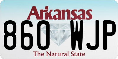 AR license plate 860WJP