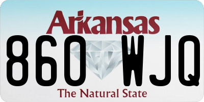 AR license plate 860WJQ