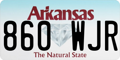 AR license plate 860WJR