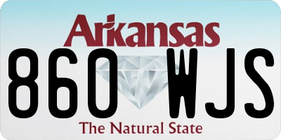 AR license plate 860WJS