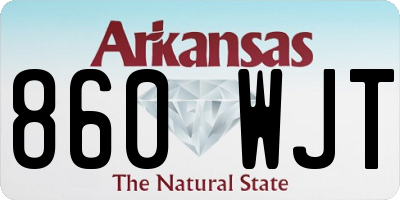 AR license plate 860WJT