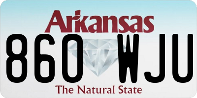 AR license plate 860WJU