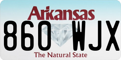 AR license plate 860WJX