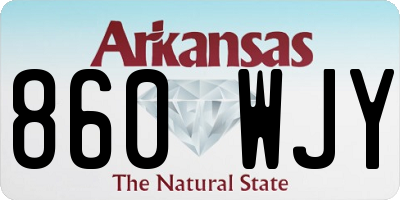 AR license plate 860WJY