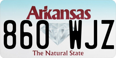 AR license plate 860WJZ