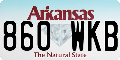 AR license plate 860WKB