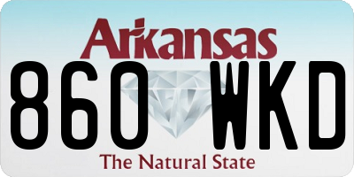 AR license plate 860WKD
